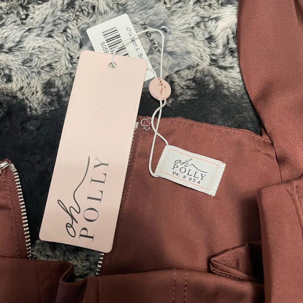 Oh Polly Brown Satin Corset - Picture 6 of 6